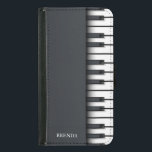 Piano för svartvit abstrakt plånboksfodral för samsung galaxy s5<br><div class="desc">Pianomodern illustration med svart och vit abstrakt med monogram som tillval.</div>