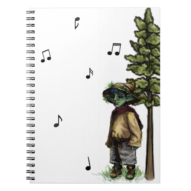 Piano Forest notebook - Grass Goblin Anteckningsbok (Framsidan)