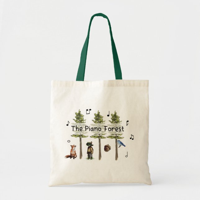 Piano Forest tote bag Tygkasse (Framsidan)