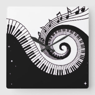 Piano Fyrkantig Klocka