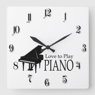 Piano Fyrkantig Klocka