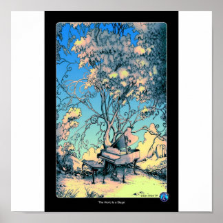 Piano Garden Poster