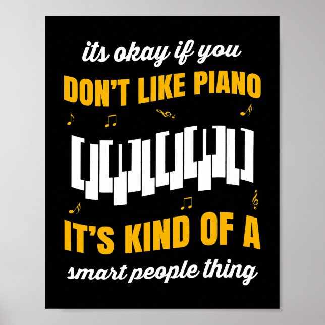 Piano-gåva till orkestermusiker musikinstrument poster (Framsidan)