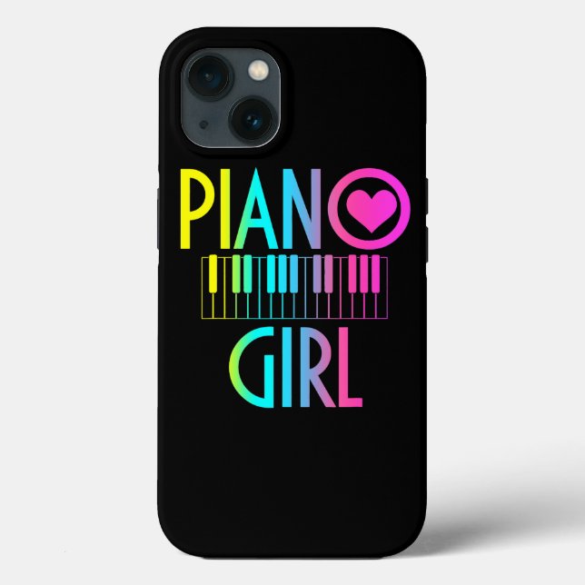 Piano Girl Funny Pianist Musik noter Musical Keybo (Baksida)