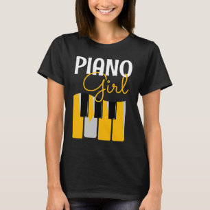 Piano Girl Funny Qote Pianist Music Älskare T Shirt