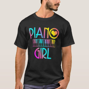 Piano Girl Musical Pianist Tangentbord Cute T Shirt