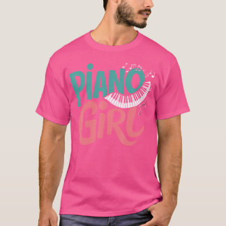 Piano Girl Pianist Music Small Black T Shirt