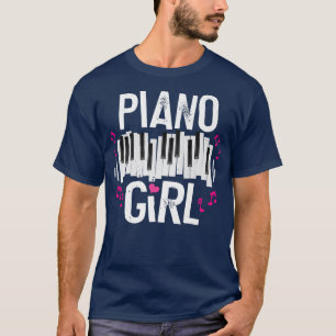 Piano Girl Pianist Musician Music Älskare Lacher T Shirt