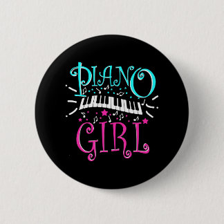 Piano Girl Pianist Musik noter Knapp