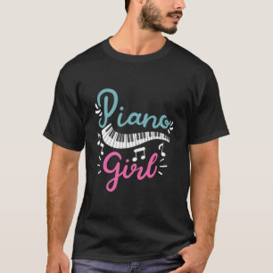 Piano Girl Pianist Piano Player Tangentbord T Shirt