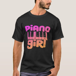 Piano Girl Shirt Funny Tangentbord Pianist Gifts M T