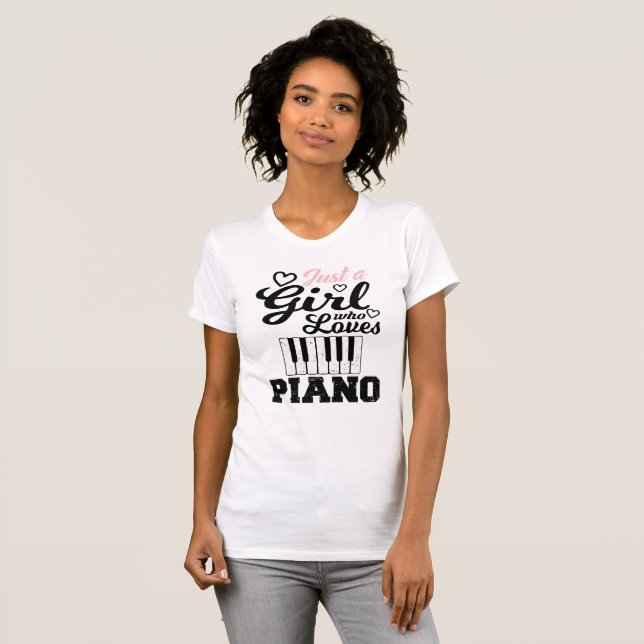 Piano Girl T Shirt (Hel framsida)