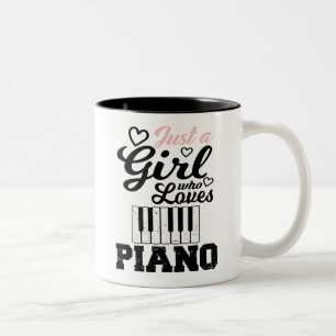 Piano Girl Två-Tonad Mugg