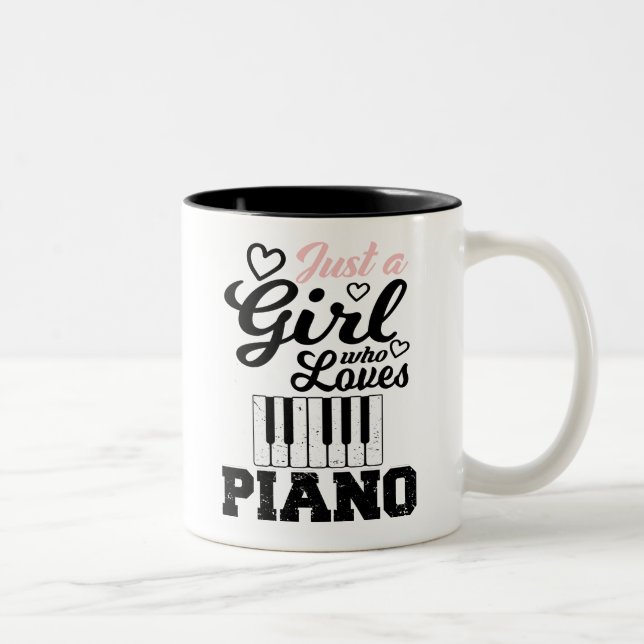 Piano Girl Två-Tonad Mugg (Höger)