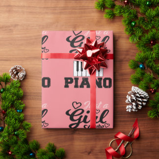 Piano Girl Wrapping Papper Presentpapper
