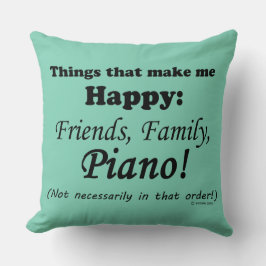 Piano gör mig Lycklig Kudde