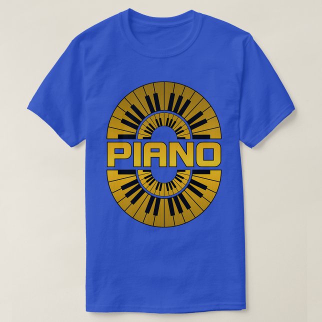Piano guld färg t shirt (Design framsida)