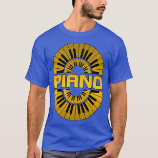 Piano guld färg t shirt