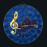 Piano & Guld Treble Clef Royal Blue Lakan Music Piltavla<br><div class="desc">Coola metall-bräda för ett recentrum med Piano & Guld Treble Clef Royal Blue Lakan Music design</div>