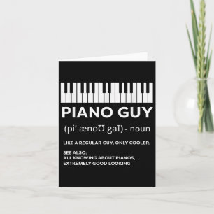 Piano Guy Shirt Pianist Man Tangentbord Player Fun Kort