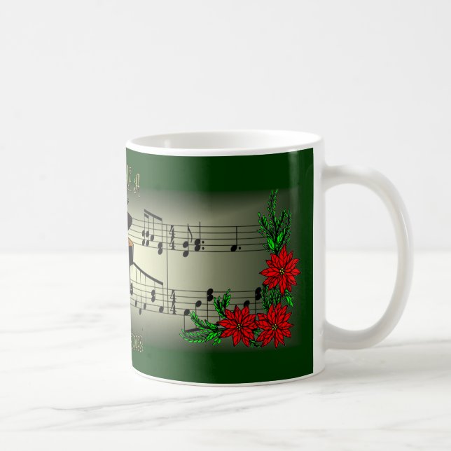 Piano ~ "Ha en trevlig liten jul" Kaffemugg (Höger)