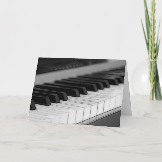 Piano Hälsning Card Kort (Framsida)