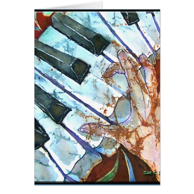 PIANO HÄLSNINGSKORT (Framsidan)