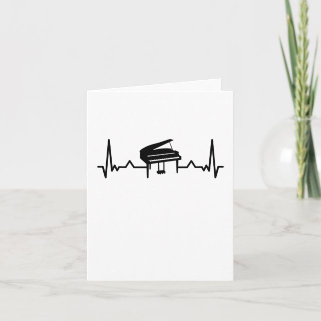 Piano Heartlottas finstilt Anteckningskort (Framsida)