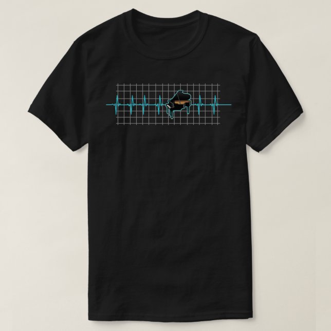 Piano Heartplay Best Piano Gift för Piano Älskare T Shirt (Design framsida)