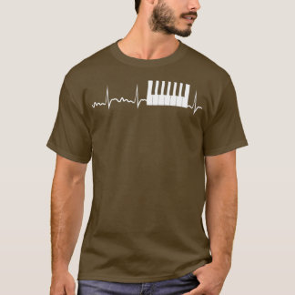 Piano Heartslag Piano Gift Pianist Musician T Shirt