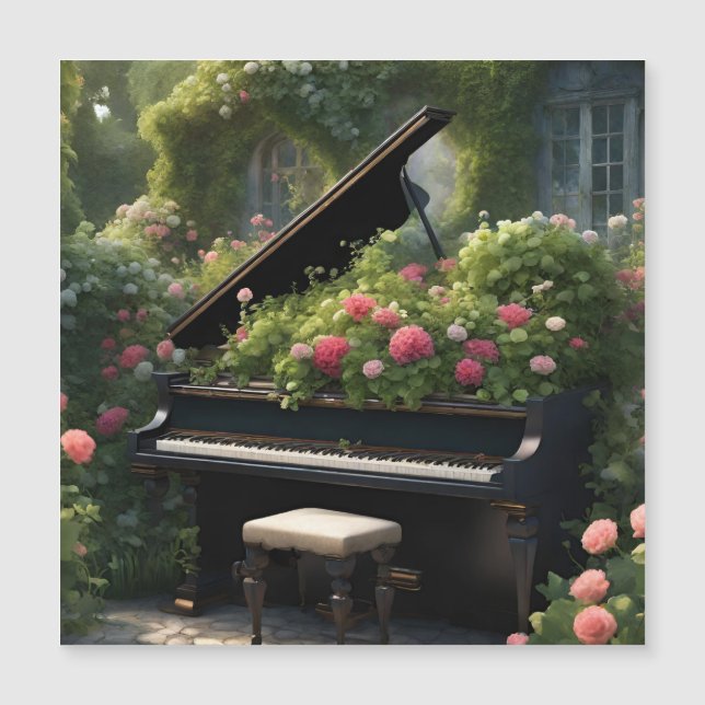 Piano i Bloom-trädgårdsmålning (Framsida)