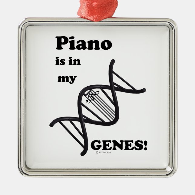 Piano i mina Genes Julgransprydnad Metall (Framsidan)