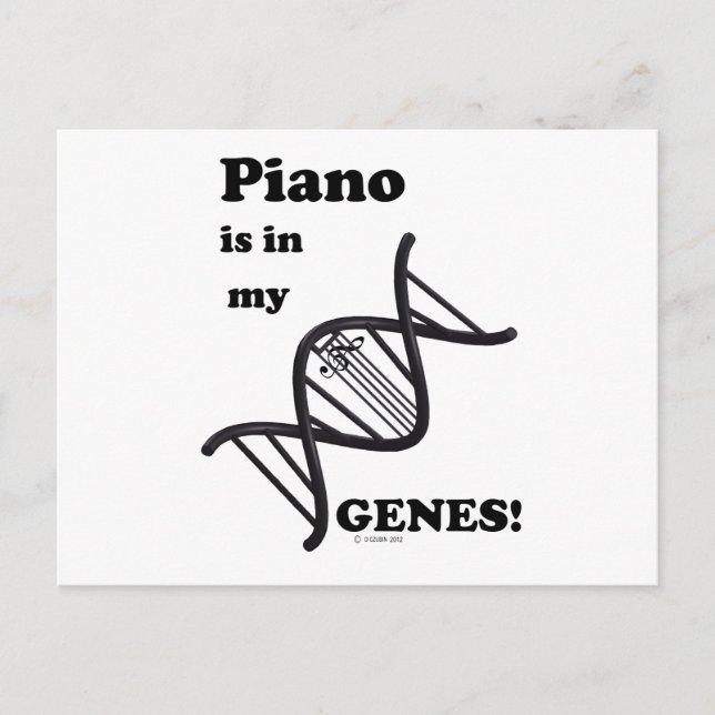 Piano i mina Genes Vykort (Framsida)