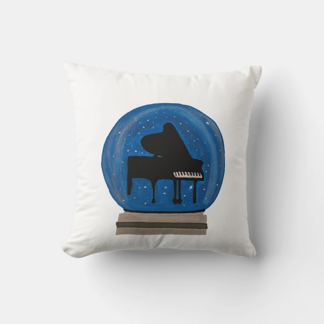 Piano i Snö Globe Kudde (Framsida)