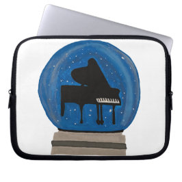 Piano i Snö Globe-Wrapping-Papper Laptop Fodral