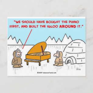piano iglu eskimoer vykort