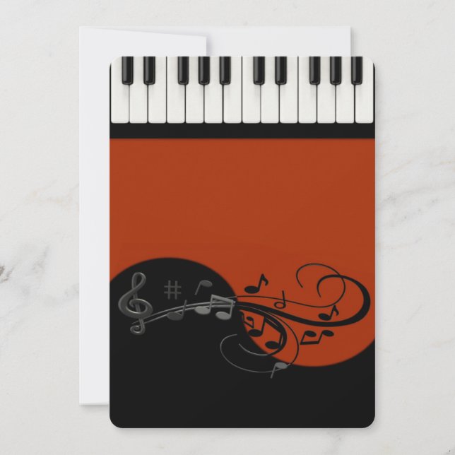 Piano-inbjudan Inbjudningar (Framsida)