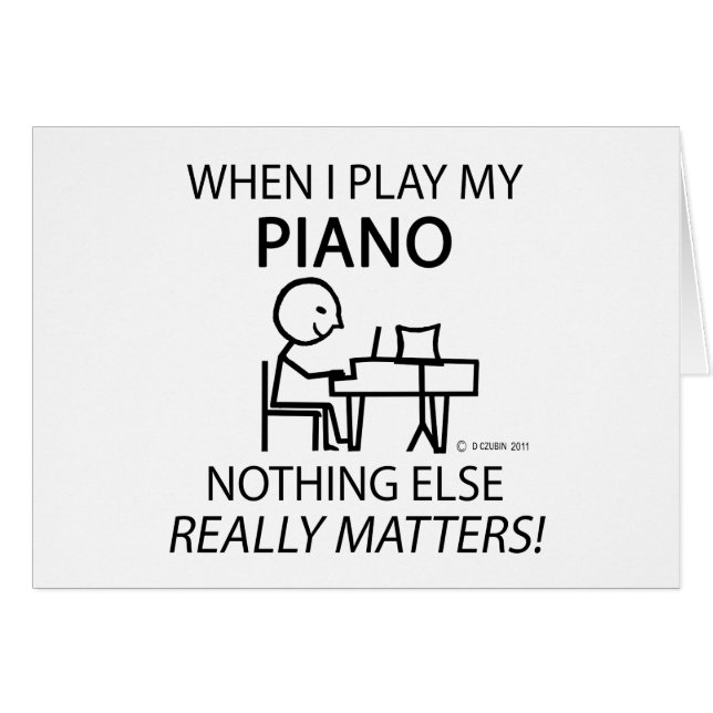 Piano Ingenting annat Hälsningskort (Framsidan Horizontal)