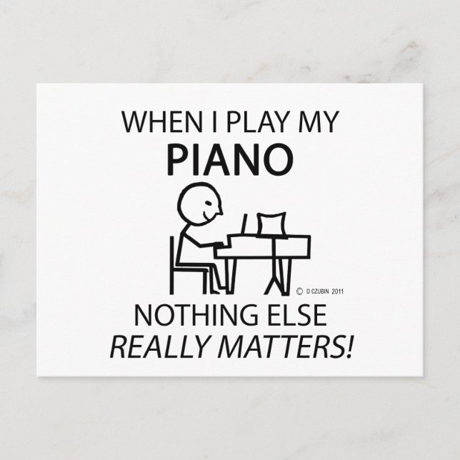 Piano Ingenting annat Vykort (Framsida)