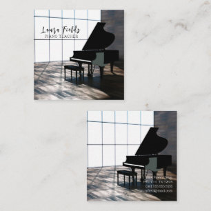 Piano Instructor Fyrkantigt Visitkort