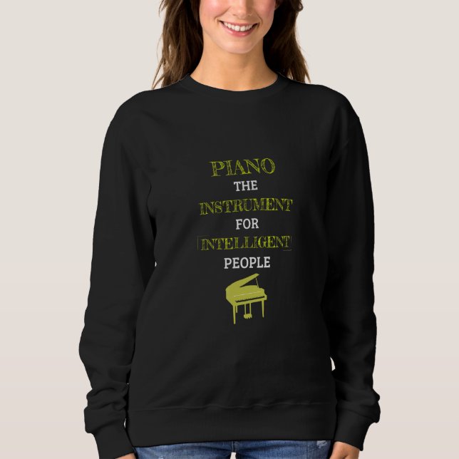 Piano Instrument For Intelligent People Retro Lime T Shirt (Framsida)