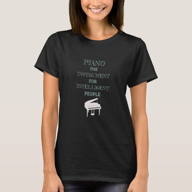 Piano Instrument For Intelligent People Retro Mint T Shirt (Framsida)