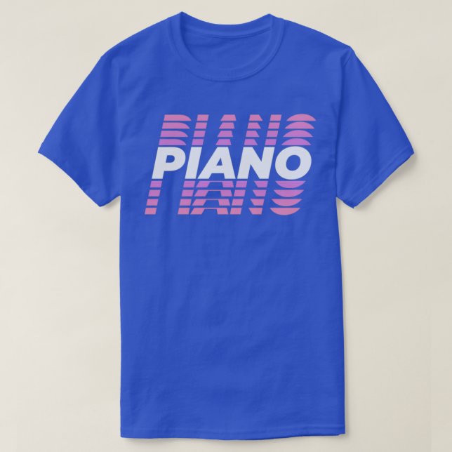 Piano Instrument Tangentbord Percussion Music Ljud T Shirt (Design framsida)