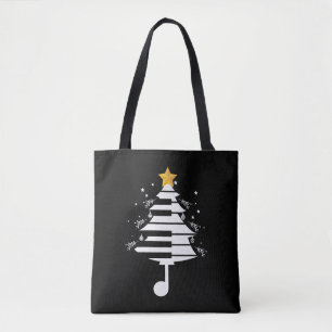 Piano Julgran Pianist Music Musician Gift Tygkasse