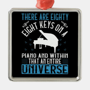 Piano - julgransprydnad metall
