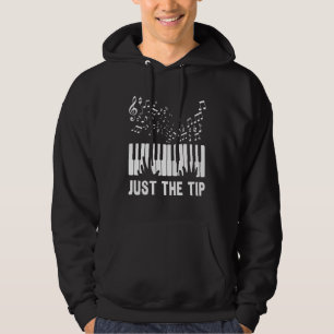 Piano Keyboard Spelare Bara Tipset Musik Pianist Hoodie