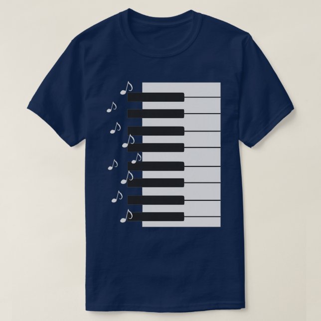 Piano keys with music notes piano player musician  t shirt (Design framsida)