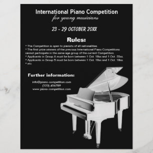 Piano Konkurrens Reklamblad