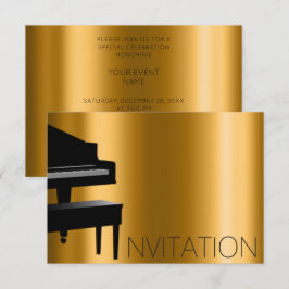 Piano-konsert Formal Minimalism Vip Black Guld Inbjudningar