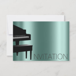 Piano-konsert Formal Minimalism Vip Black Teal Inbjudningar